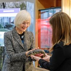 Vice Chancellor and shingleback lizard